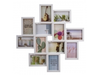 Portafoto multiple resina 12 blanco