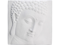 Cuadro resina buda 56x54x8cm. BLANCO