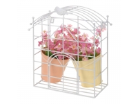 Jaula metal con maceta 