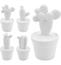 Maceta cactus 14CM. blanco 4 modelos