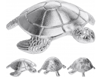 TORTUGA ALUMINIO PLATA 23CM.