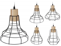 LAMPARA 25CM.E27/40W NEGRA 4AS