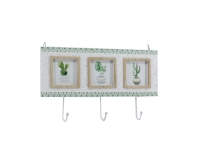 Portafoto-percha multiple cactus-madera 