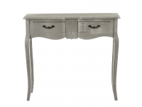 Consola de madera con 2 cajones 90x33x78cm.