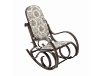 Mecedora de madera acolchada 90x55x45h, cm.