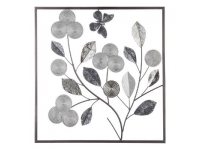 Cuadro metal plateado 50x50  plateado