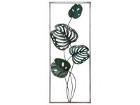 Cuadro  metal hojas 61x25cm