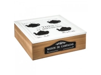 Caja madera 9 departamentos blanco