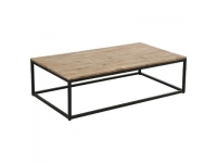 Mesa centro metal tapa madera L115x65xH32