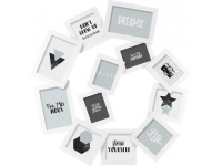 Portafoto cuadro resina12p espiral 59x60 BLANCO