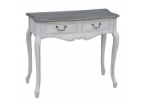 Consola de madera con 2 cajones 90x33x78cm.