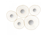Decoración de pared 5 espejos dorados 78x58cm