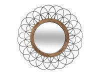 Espejo Metál y Madera Ext.93cm. 44cm.interior