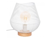 Lampara sobremesa metal-madera blanca 28x26 diamet