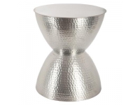 Mesa auxiliar en metal cromo 43x37cm diametro