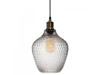 Lampara techo cristal ahumado 100x25x22cm diametro