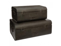 Set 2 baules metal 47x28x19cm y 39x29x16cm