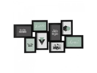 Portafoto resina 8p negro  L65x32H