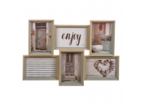 Portafotos multiple 6 10x15 madera