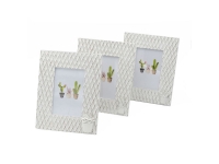 Portafoto madera CACTUS blanco