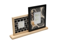 Portafoto étnico en madera 2 fotos