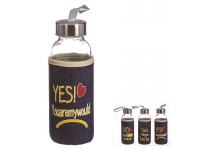 Botella cristal con funda neopreno 300ml.