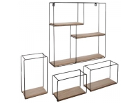 Set de 4 estantes de pared metálicos cuadrados