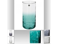 Florero cilíndrico de vidrio craqueado Alto 30cm