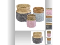 Set 3 cestas mimbre 23-19-16cm
