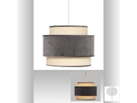 Lámpara Techo de terciopelo gris D38x30cm