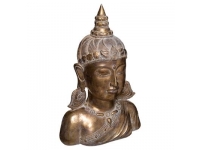 Cabeza de diosa de la resina dorada H 36cm