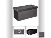 Banco con tapa terciopelo gris 76x38cm