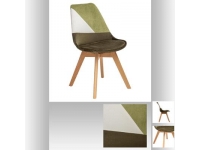 Silla patas madera y terciopelo 82cm