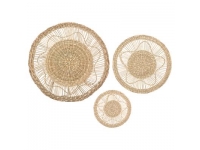 Decoración pared rafia redondos D 18 28 38cm