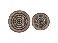 Set 2 murales pared mimbre 58x8cm y40x6cm