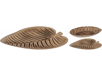 PLATO HOJA MADERA 31X27CM.2ASS