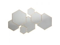 Espejo multi HEXAGONAL 61x37  ORO