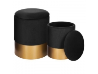 Set 2 pufs 36x44-32x38 negros