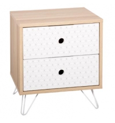 Mesita madera y metal L40x30xH52