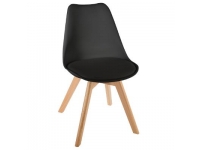 Silla negra con almohadilla 48x55x81cm.