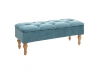 Banco cofre terciopelo azul 102x38x41