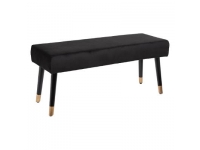 Banco de terciopelo negro L100x35xH45