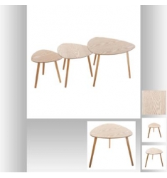 Set 3 mesas de centro madera