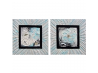 Set de 2 cuadros 40x40 pintados a mano