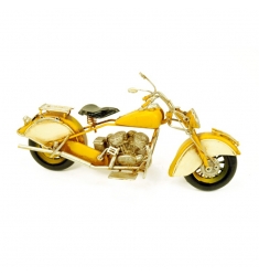 Maqueta moto antigüa amarilla