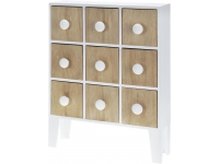 Armario 9 cajones madera blanco 48x10x38