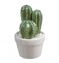 Maceta cactus porcelana 12x5,5cm.